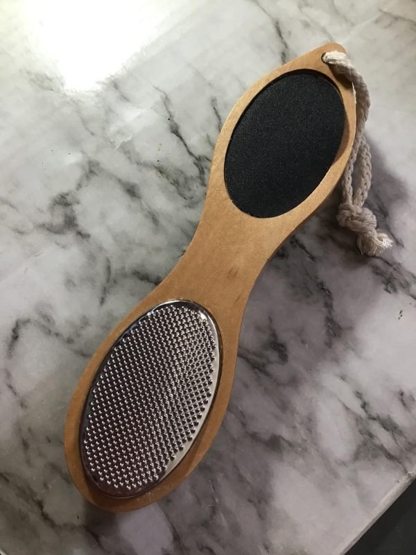 Pumice Stone Foot File 4 in 1 Double Sided Foot Cleaner Kit Pedicure Steel Files Sandpaper Pumice Stone Boar Bristle Bamboo Foot Scrub - Image 2