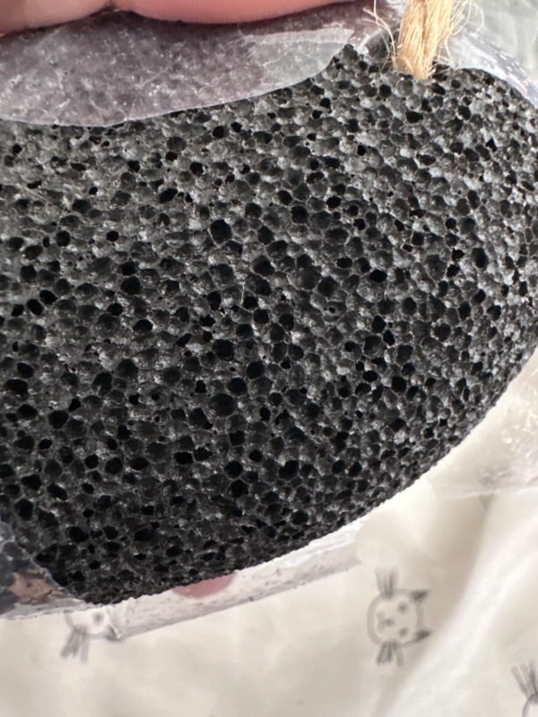 Pumice Stone Foot and Hand Scrubber - Natural Lava Stone for Callus Remover, Foot Exfoliation, Hand Scrub, Pedicure Tool, Dry Skin Remover, Promote Healthy Foot and Hand Care (Black) - Image 3